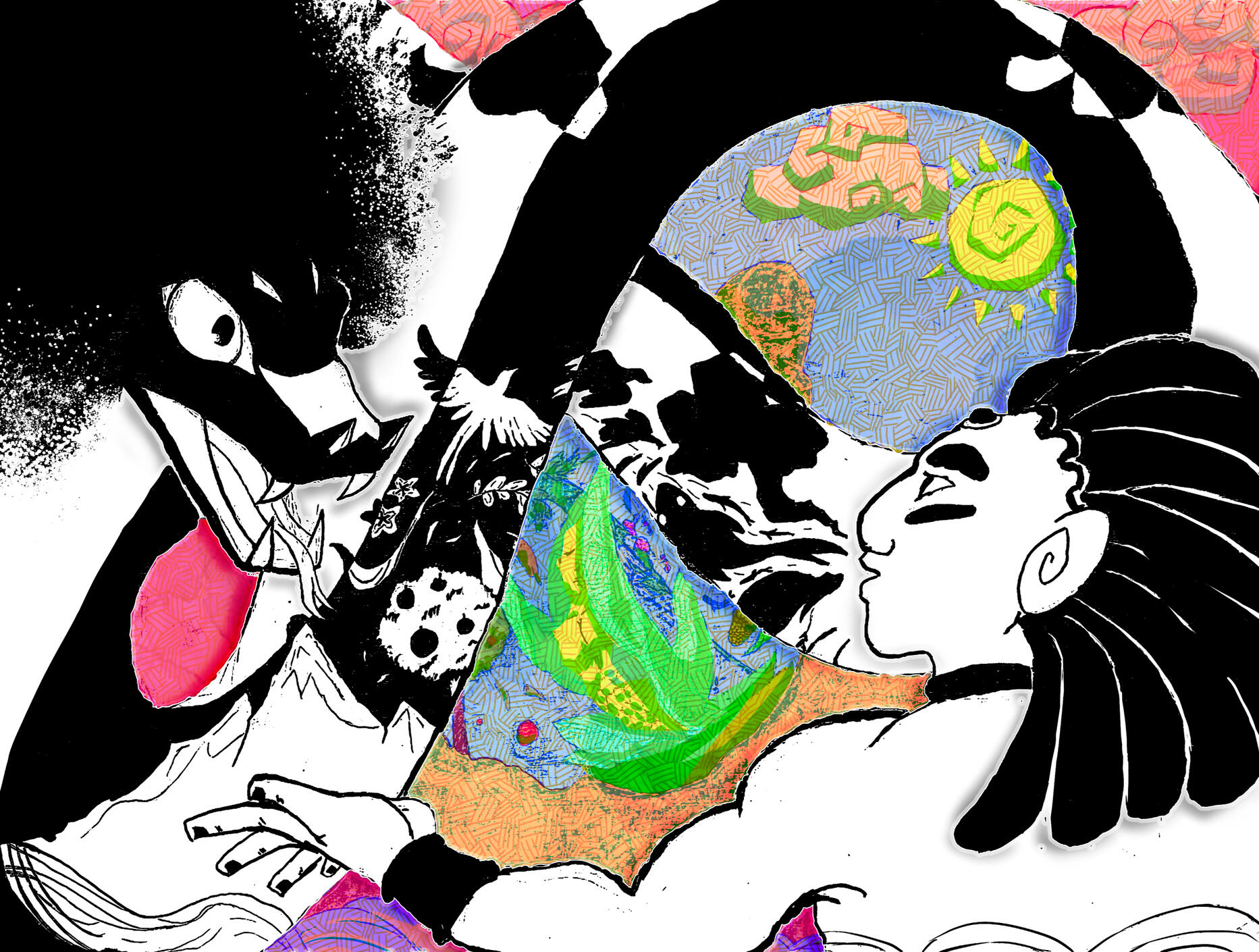 Initial drawing by Nicole Beaufrand